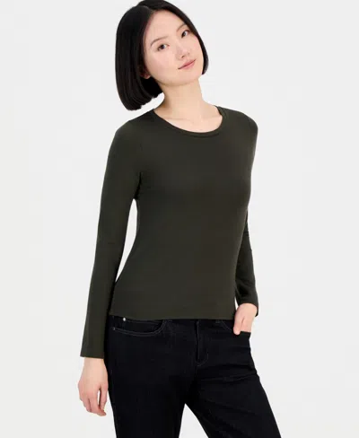 Eileen Fisher Women's Round Neck T-shirt In Green