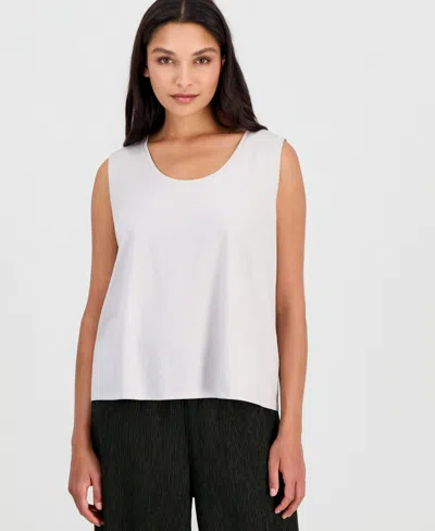 Eileen Fisher Women's Scoop-neck Tank Top In Chalk
