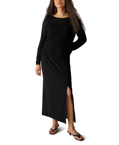 Eileen Fisher Women's Side-slit Maxi Skirt, Regular & Plus Size In Black