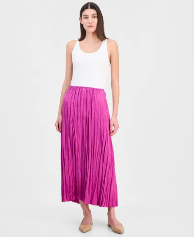 Eileen Fisher Women's Silk Solid-color Smocked Tiered Skirt In Pink