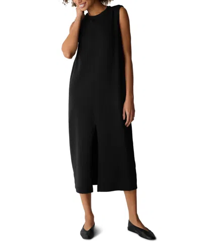 Eileen Fisher Women's Sleeveless Crewneck Tank Dress In Black