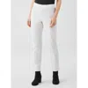 Eileen Fisher Slim Ankle Stretch Crepe Pants In White