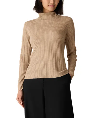 Eileen Fisher Women's Turtleneck Sweater, Regular And Plus In Brown