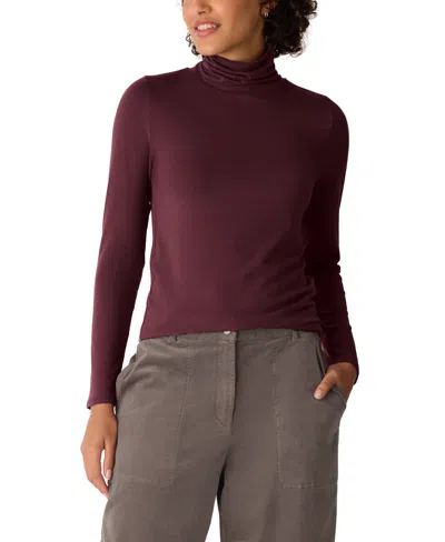 Eileen Fisher Women's Turtleneck Sweater, Regular And Plus In Burgundy