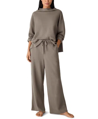 Eileen Fisher Women's Wide-leg High-rise Pants In Gray