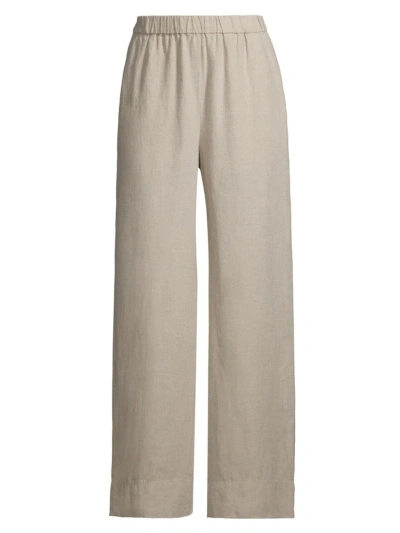 Eileen Fisher Women's Wide-leg Linen Pants In Natural