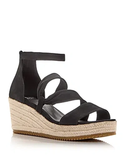 Eileen Fisher Women's Wisp Wedge Platform Espadrille Sandals In Black