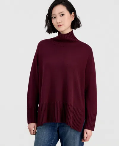 Eileen Fisher Women's Wool Turtleneck Sweater In Brown
