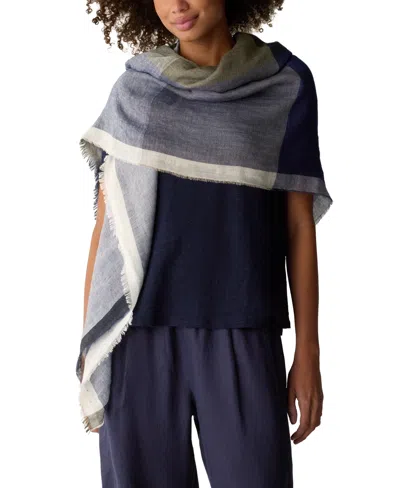 Eileen Fisher Women's Woven Oversized Wrap In Gray