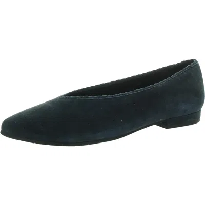 Eileen Fisher Womens Braided Suede Flat Shoes In Blue