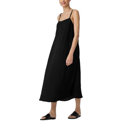 Eileen Fisher Womens Camisole Midi Midi Dress In Black