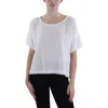 Eileen Fisher Bateau Neck Organic Cotton Top In White