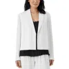 Eileen Fisher Womens Crewneck Long Sleeve Cardigan Sweater In White
