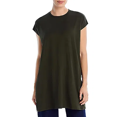Eileen Fisher Womens Crewneck Oversized Pullover Top In Green