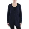 Eileen Fisher Womens Deep Poceket Button Down Cardigan Sweater In Blue