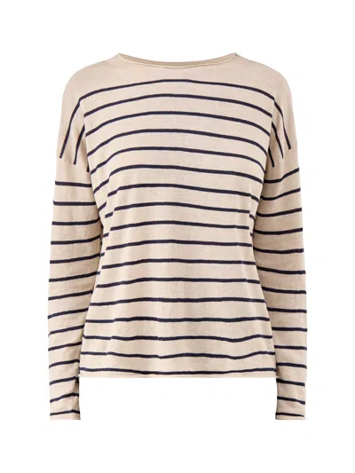 Eileen Fisher Linen Cotton Jewel Neck Sweater In White
