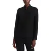 Eileen Fisher Womens Knit Pocket Shirt Jacket In Black