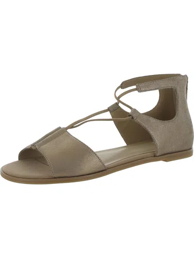 Eileen Fisher Womens Leather Open Toe Flatform Sandals In Multi