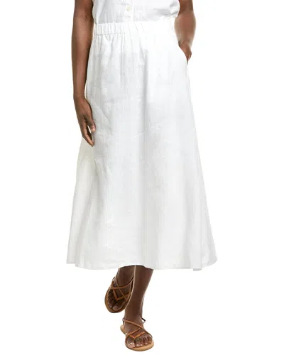 Eileen Fisher Womens Linen Skirt, M, White