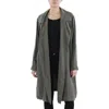 Eileen Fisher Notched Lapel Longline Coat In Multi