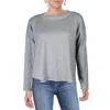 Eileen Fisher Womens Raw Hem Organic Cotton Crewneck Sweater
