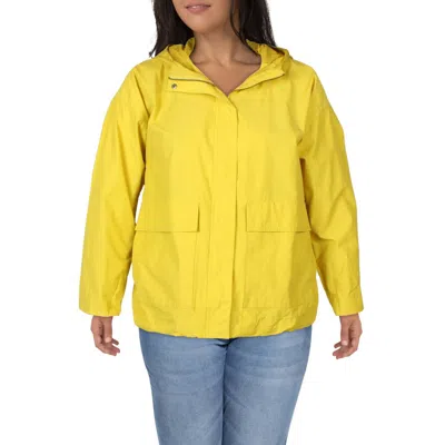 Eileen Fisher Womens Relaxed Hooded Jacket In Yellow