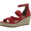 Eileen Fisher Wisp Womens Ankle Strap Open Toe Espadrilles In Red