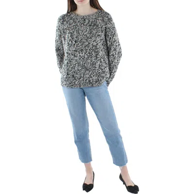 Eileen Fisher Womens Roundneck Cable Knit Sweater In Gray
