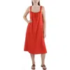 Eileen Fisher Womens Sleeveless Midi Sundress In Red