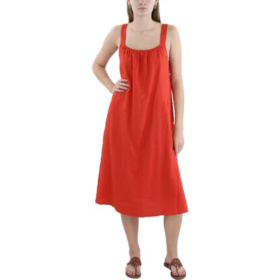 EILEEN FISHER WOMENS SLEEVELESS MIDI SUNDRESS