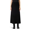 Eileen Fisher Womens Solid Wool Midi Skirt In Black