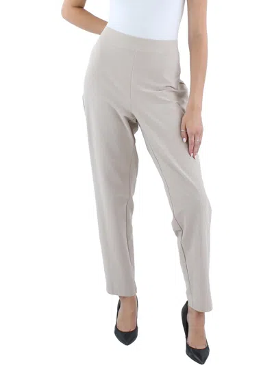 Eileen Fisher Slim Ankle Stretch Crepe Pants In Wheat