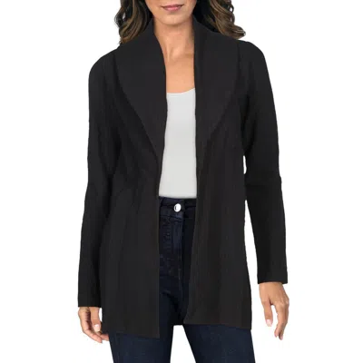 Eileen Fisher Womens Tencel Blend Basket Weave Blazer In Black