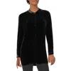 Eileen Fisher Womens Velvet Mandarin Collar Button-down Top In Multi