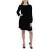 Eileen Fisher Womens Velvet Short Mini Dress In Black