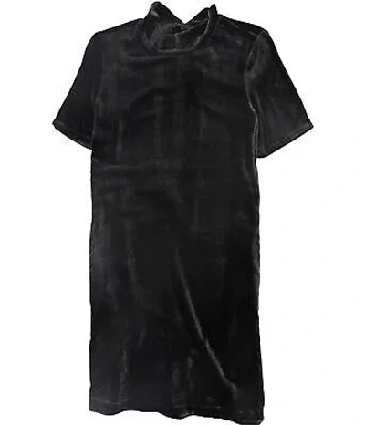 Pre-owned Eileen Fisher Womens Velvet Tie Back Shift Dress In Gray