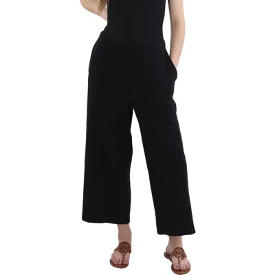 Eileen Fisher Womens Wide Leg Comfy Cropped Pants In Black