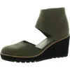 Eileen Fisher Womens Zipper Wedge Heels In Green