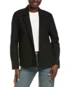 Eileen Fisher Jersey Wool Blazer In Black