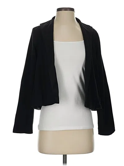 Pre-owned Eileen Fisher Wool Blazer Jacket In Black