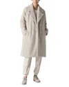 Eileen Fisher Wool Boucle Notch Collar Coat In Maple Oat