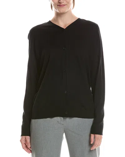 Eileen Fisher Wool Cardigan In Black