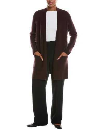 Eileen Fisher Wool Cardigan In Brown