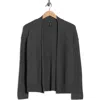 Eileen Fisher Wool Cardigan In Gray