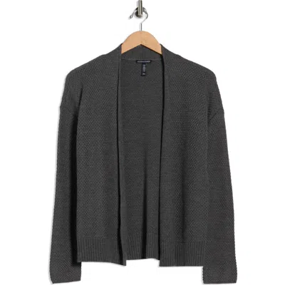 Eileen Fisher Wool Cardigan In Gray