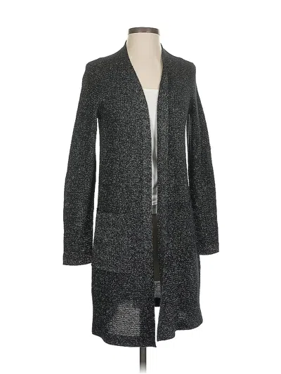 Pre-owned Eileen Fisher Wool Cardigan Sweater In Gray