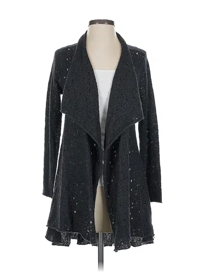 Pre-owned Eileen Fisher Wool Cardigan Sweater In Gray