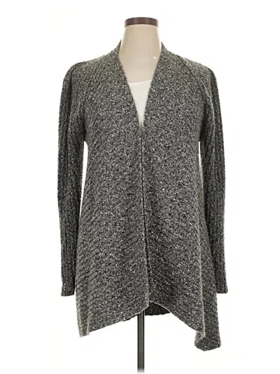Pre-owned Eileen Fisher Wool Cardigan Sweater In Gray