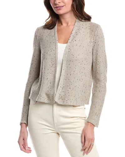 Eileen Fisher Wool Cardigan In White