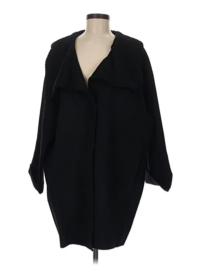 Eileen Fisher Wool Coat In Black